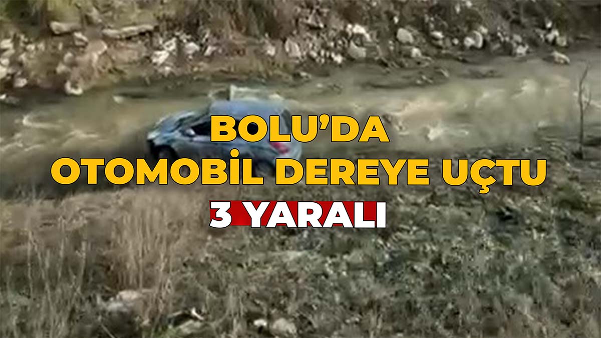 Bolu’da Otomobil Dereye Uçtu