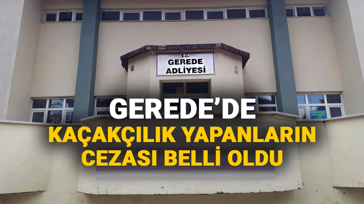 Gerede'de Kaçakçılık Yapanların Cezası Belli Oldu