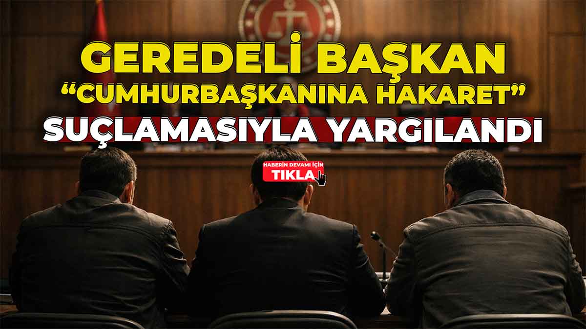Geredeli Başkan Cumhurbaşkanına Hakaret Suçlamasıyla Yargılandı