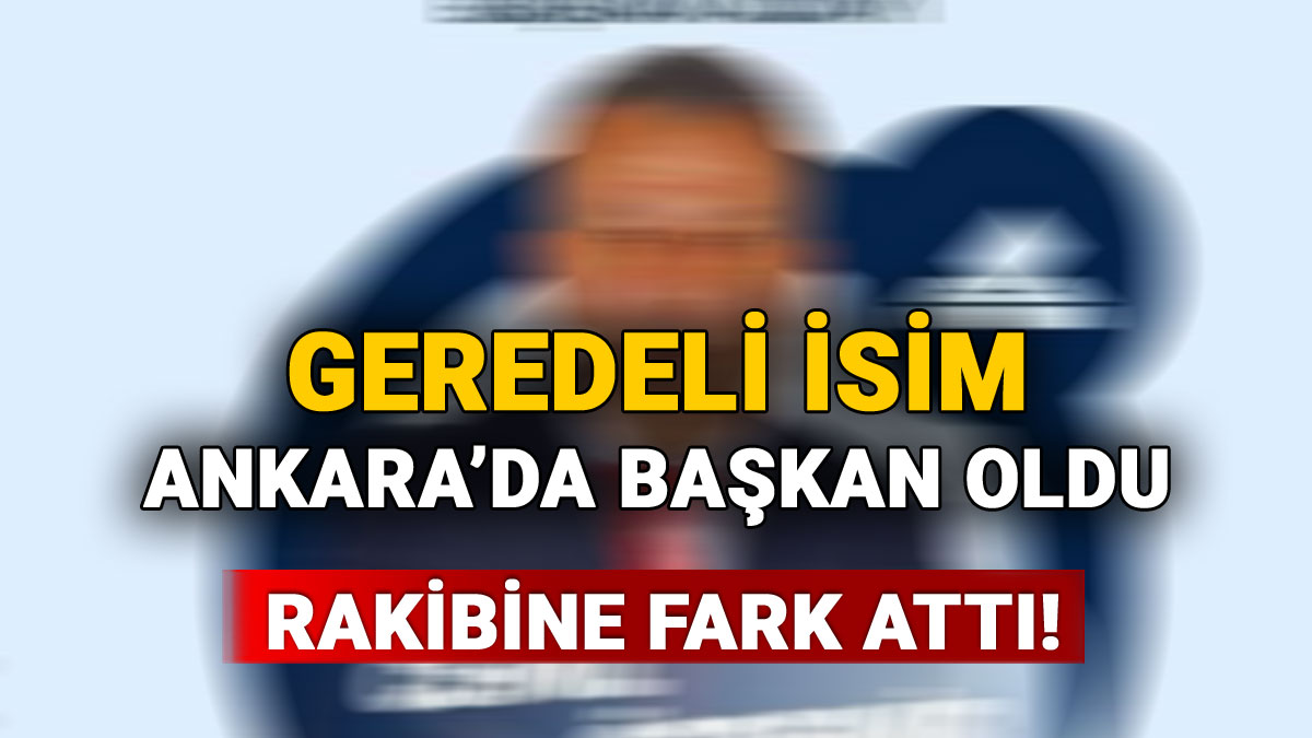 Geredeli İsim Ankara'da Başkan Oldu, Rakibine Fark Attı, Cemil Özdemir