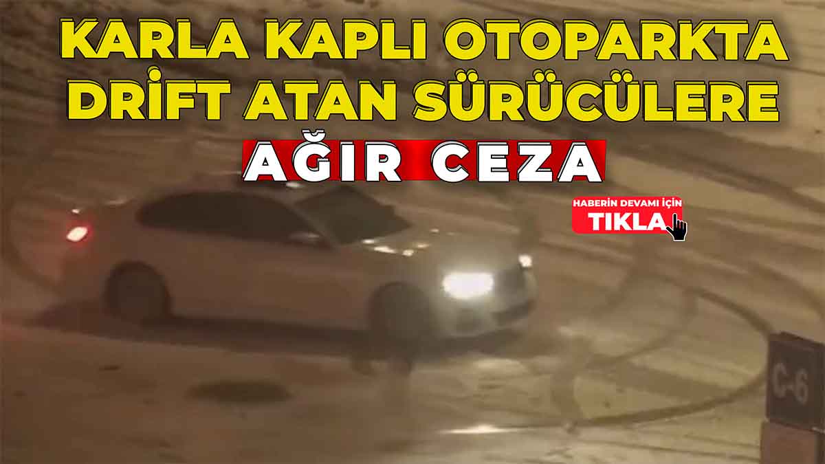 Karla Kaplı Otoparkta Drift