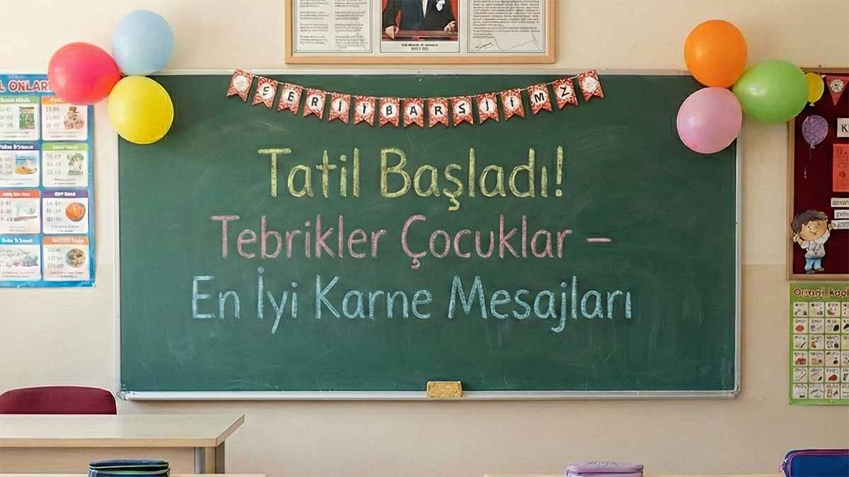 Karne Tebrik Mesajları 2026 karne günü geldi! Öğrenciler, veliler ve öğretmenler için en anlamlı, kısa ve duygusal karne tebrik mesajlarını sizler için derledik. Ara tatil başlarken sevdiklerinize gönderebileceğiniz en güzel karne mesajları burada.