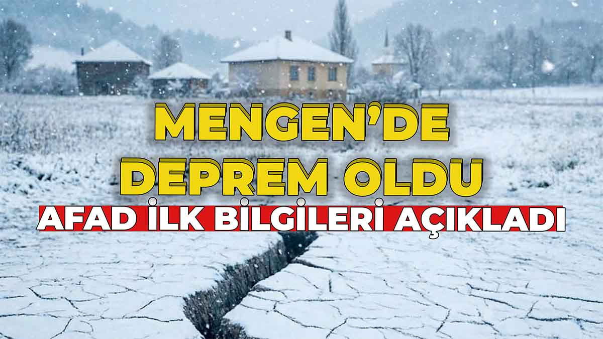 Mengen'de Deprem Oldu