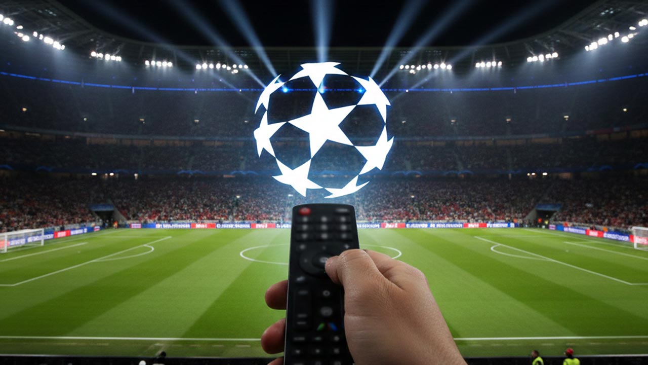 Şampiyonlar Ligi Logosu ve TV Kumandası