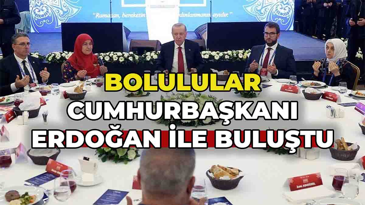 Bolulular Cumhurbaşkanı Erdoğan ile Buluştu