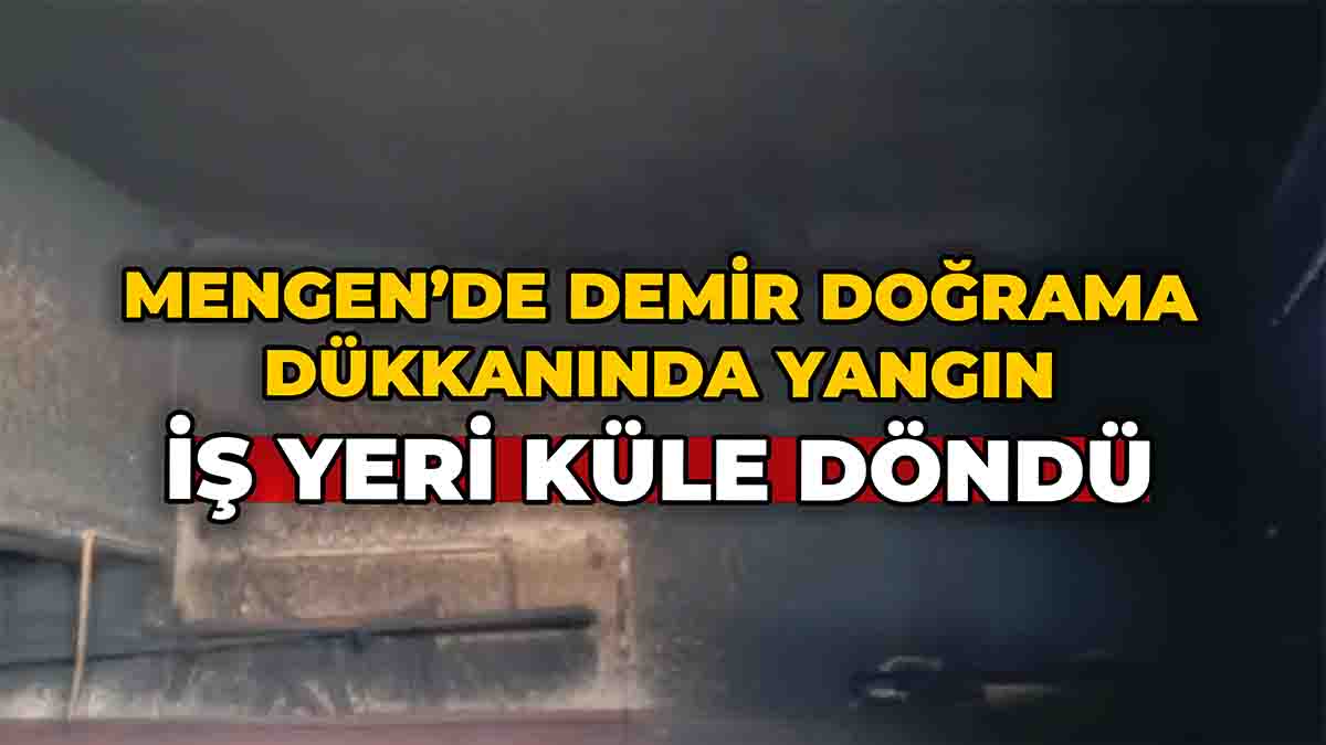 Demir Doğrama Dükkanında Yangın