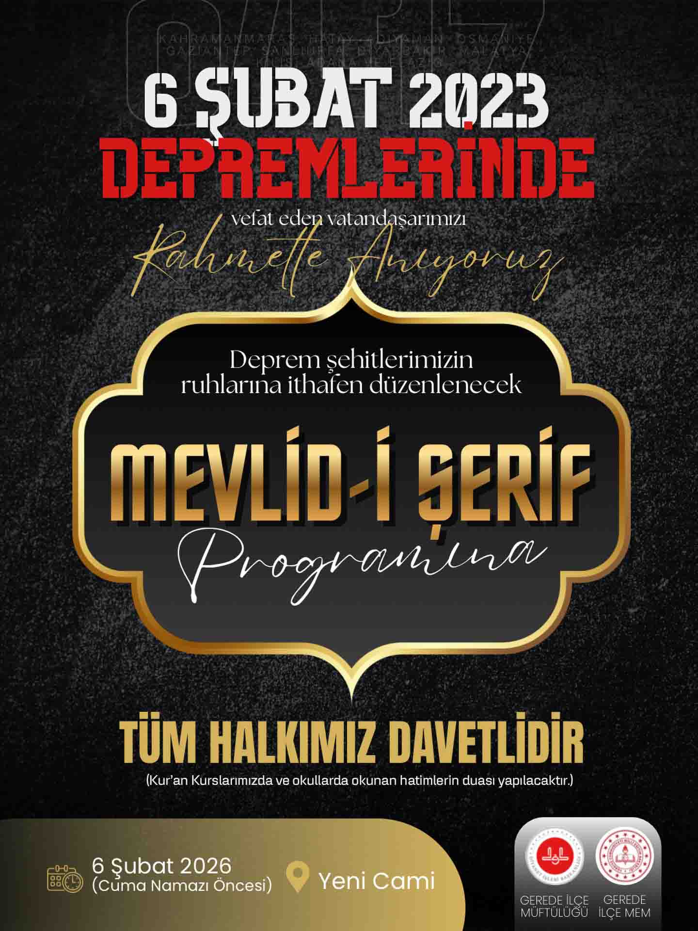 Gerede 6 Şubat Kahramanmaraş Depremi