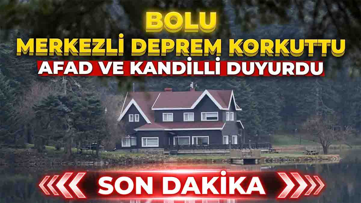Bolu'da Deprem