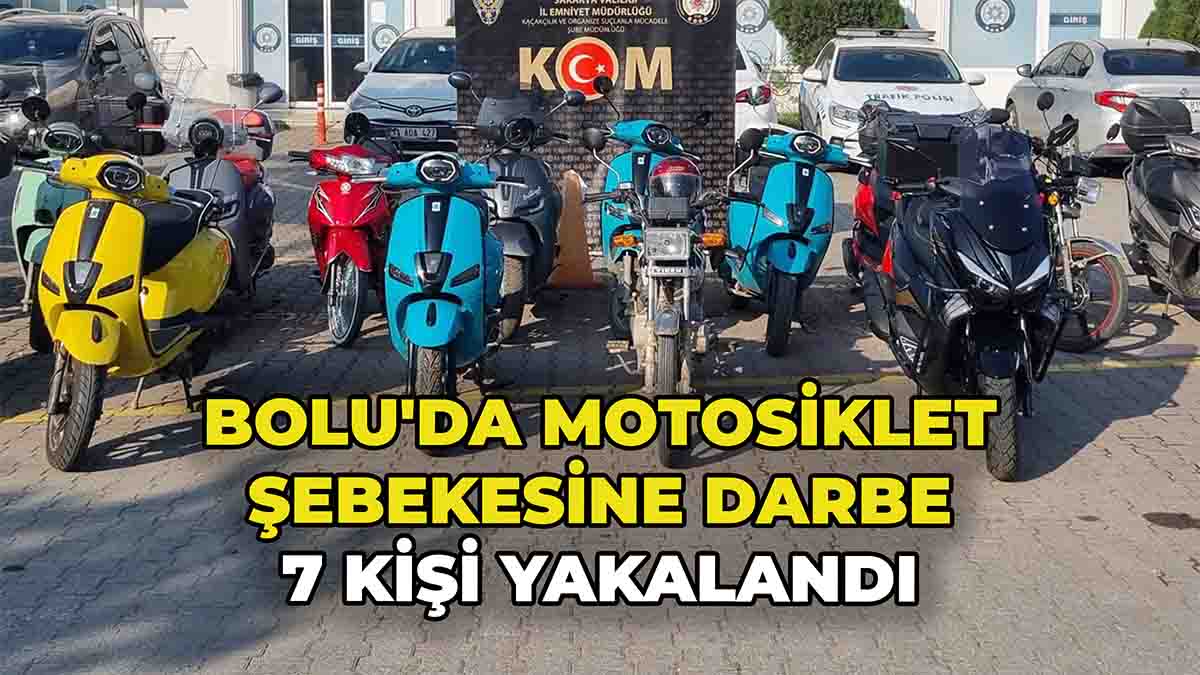 Bolu'da Motosiklet Şebekesine Darbe