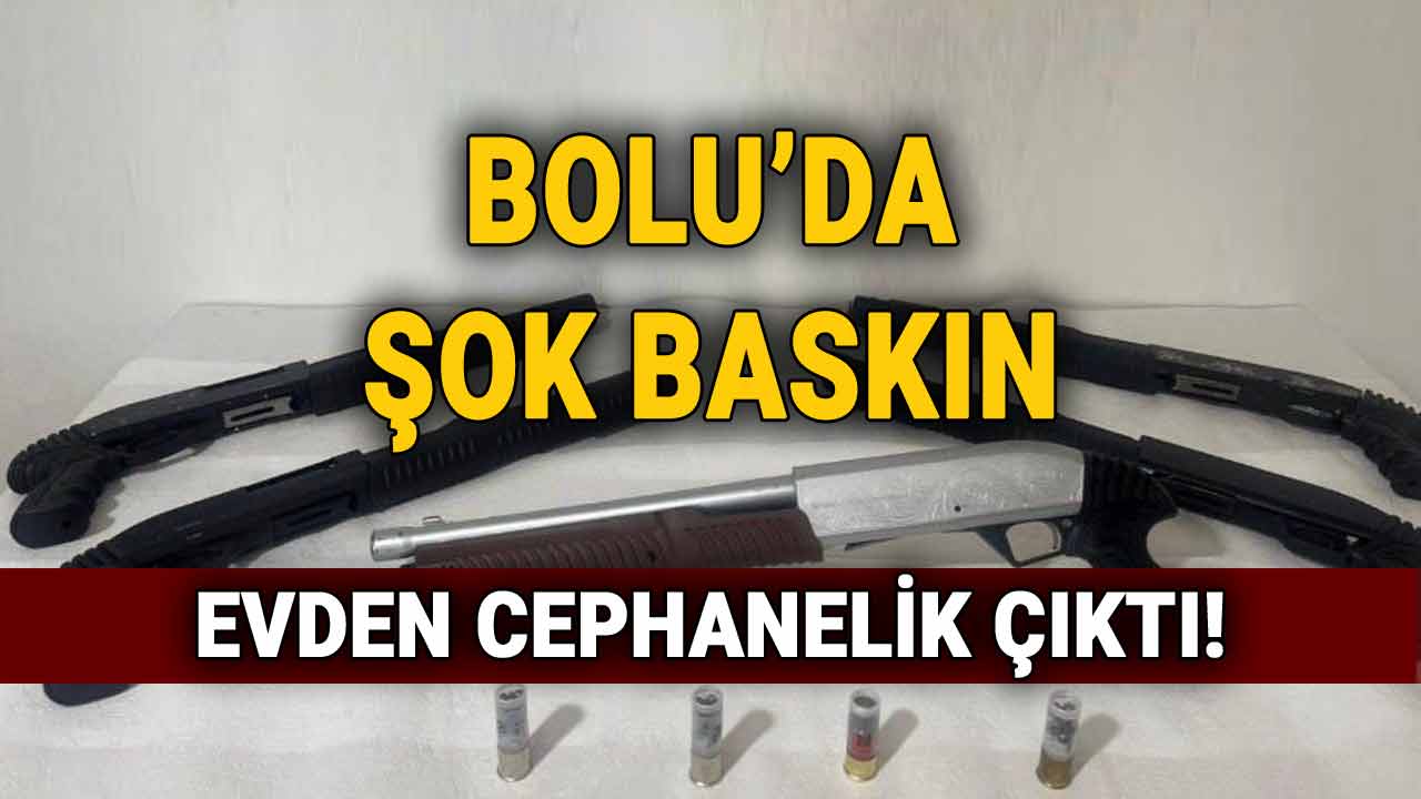 Bolu'da Şok Baskın, Evden Cephanelik Çıktı