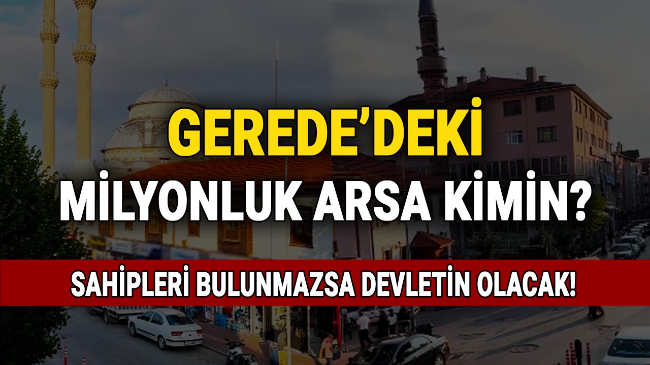 Bolu Gerede'de sahipsiz milyonluk arsa
