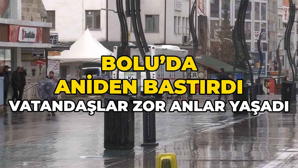 Bolu’da Aniden Bastırdı