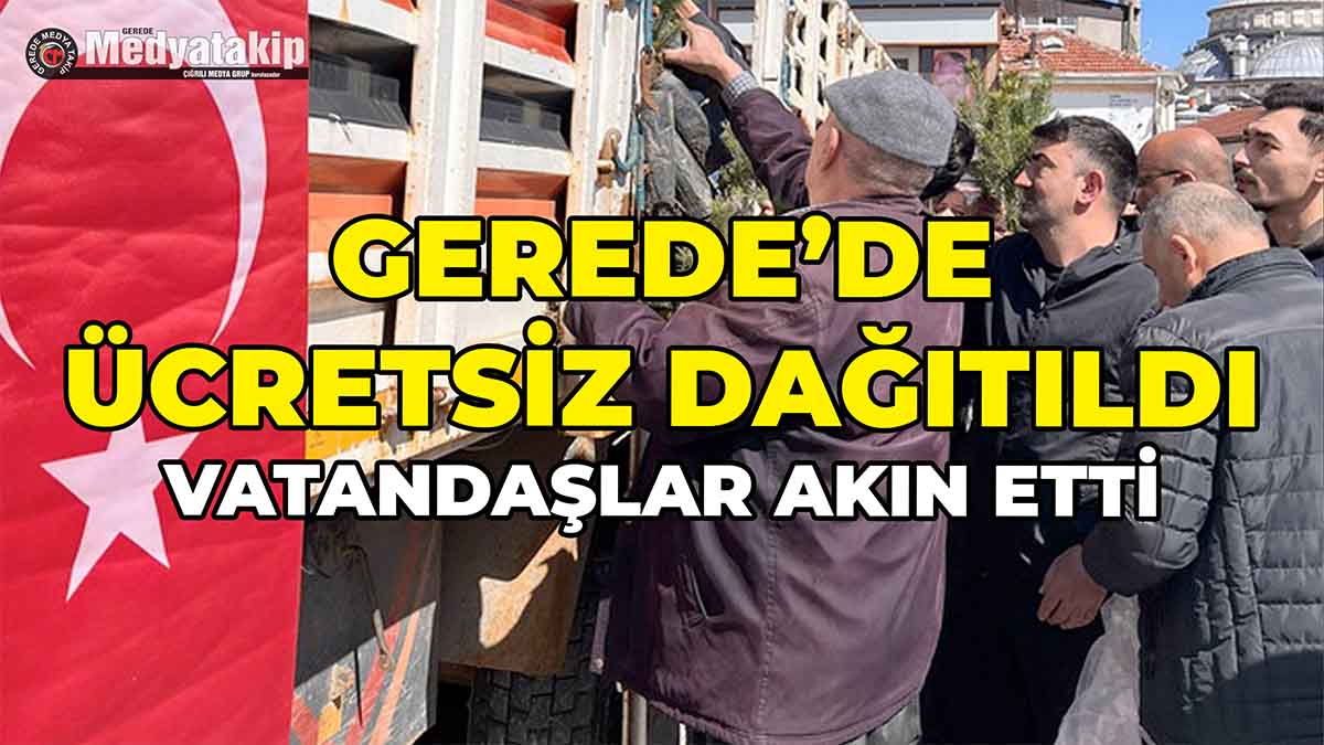 Gerede’de Ücretsiz Dağıtıma Vatandaşlar Akın Etti