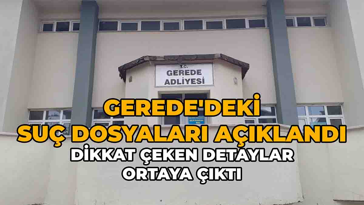 Gerede'deki Suç Dosyaları Açıklandı