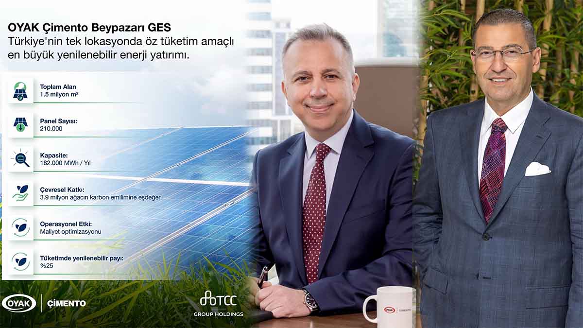 OYAK Çimento Türkiye’nin En Büyük Öz Tüketim Amaçlı Güneş Enerjisi Santralini Devreye Aldı