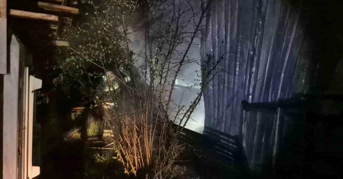 duzcede korkutan yangin kazan dairesinde alevler yukseldi Zzkrk1hn.jpg