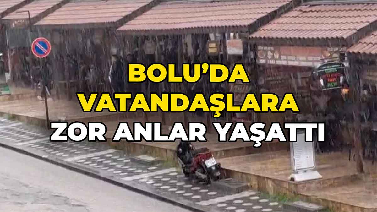 Bolu'da Aniden Bastırdı
