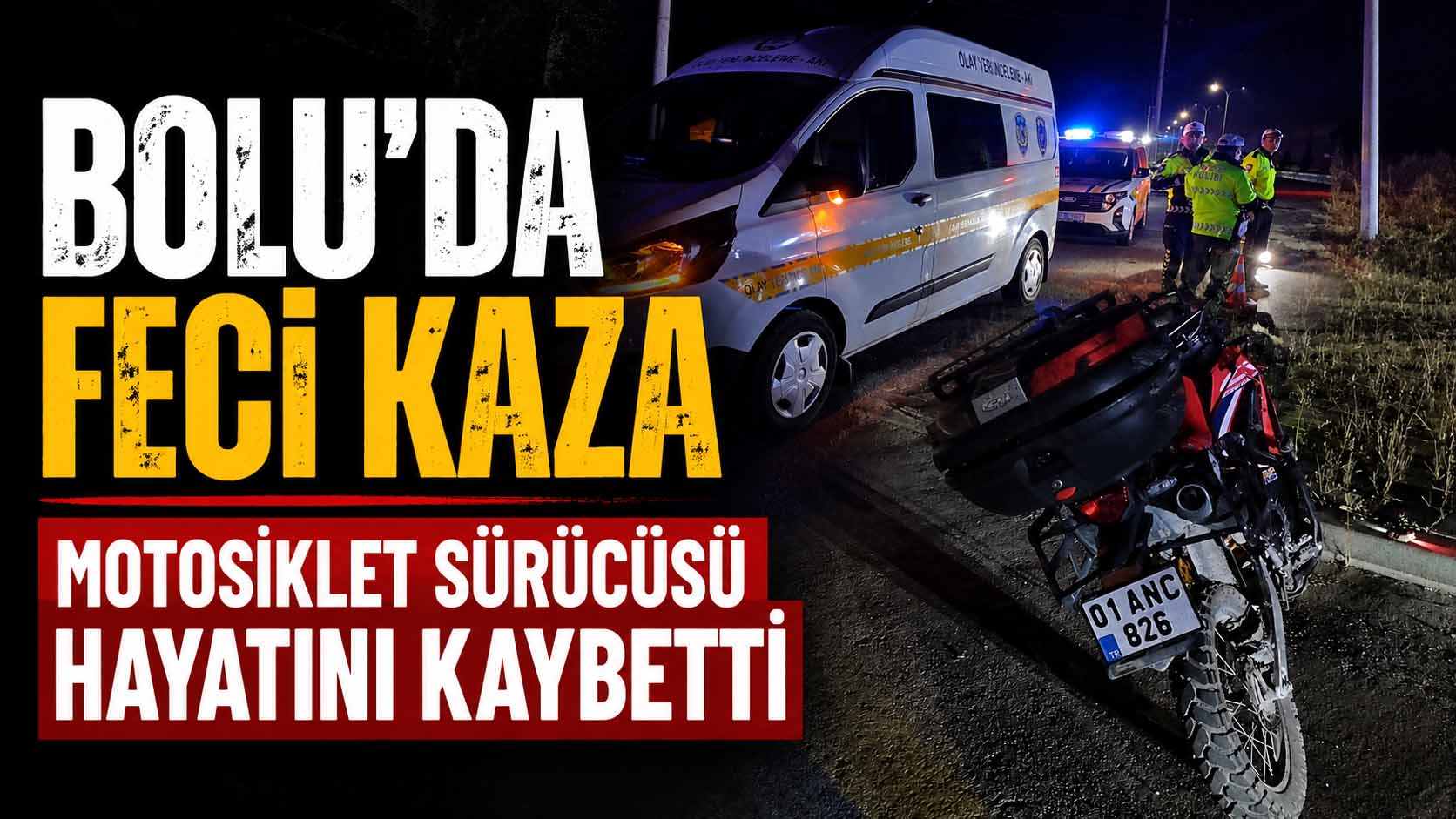 Bolu'da Motosiklet Kazası