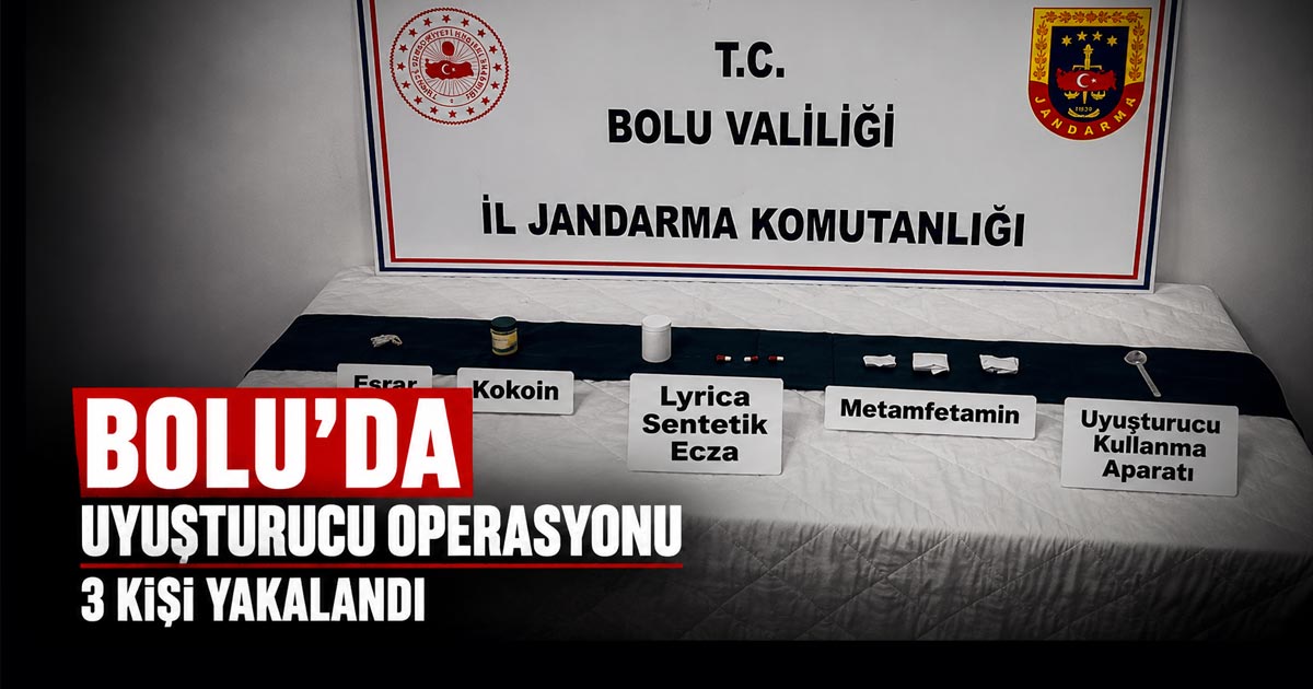 Bolu'da jandarma operasyonu