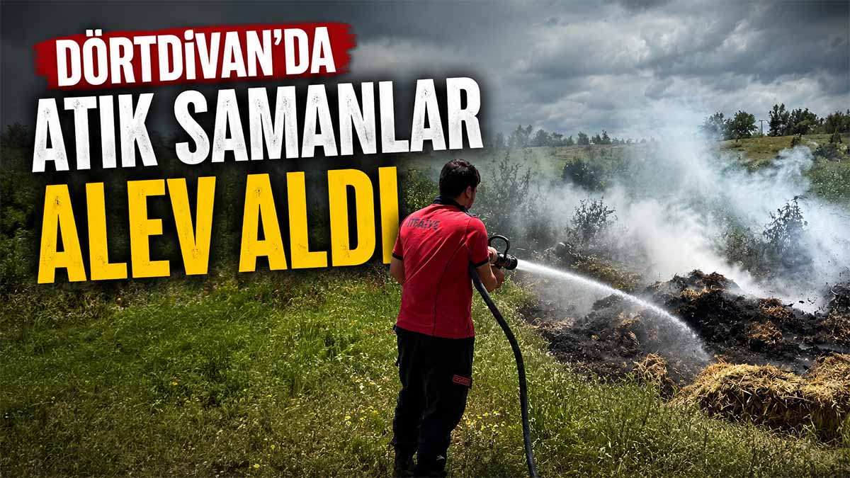 Dörtdivan’da Atık Samanlar Alev Aldı