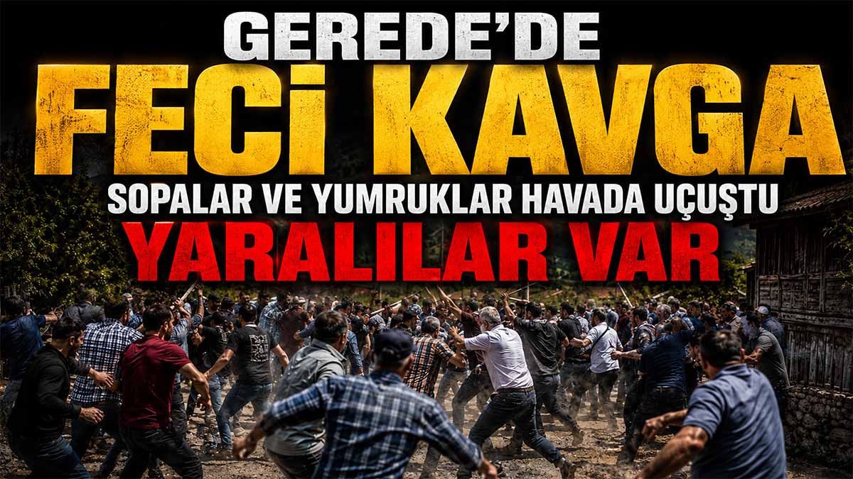 Gerede'de Sopalar ve Yumruklar Havada Uçuştu