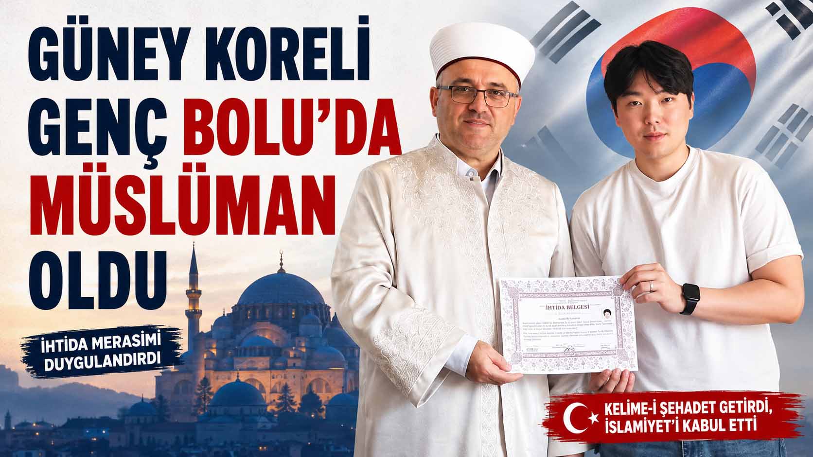 Güney Koreli Genç Bolu’da Müslüman Oldu