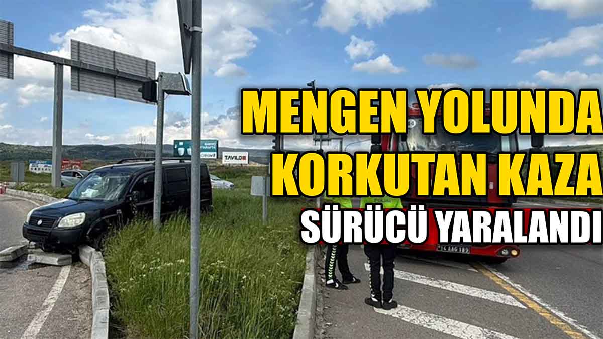 Mengen Yolunda Sürücü Refüje Çıktı