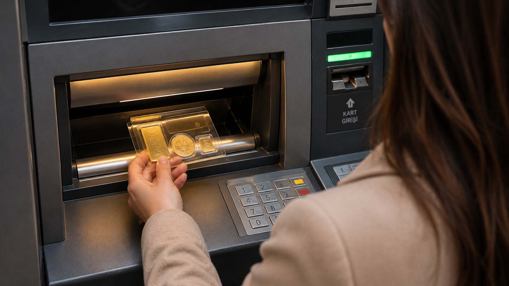 ATM’den Gram Altın Nasıl Alınır? ATM’den gram altın nasıl alınır? Altın veren ATM’lerin çalışma sistemi, işlem adımları, günlük limitler, komisyonlar ve dikkat edilmesi gerekenler.