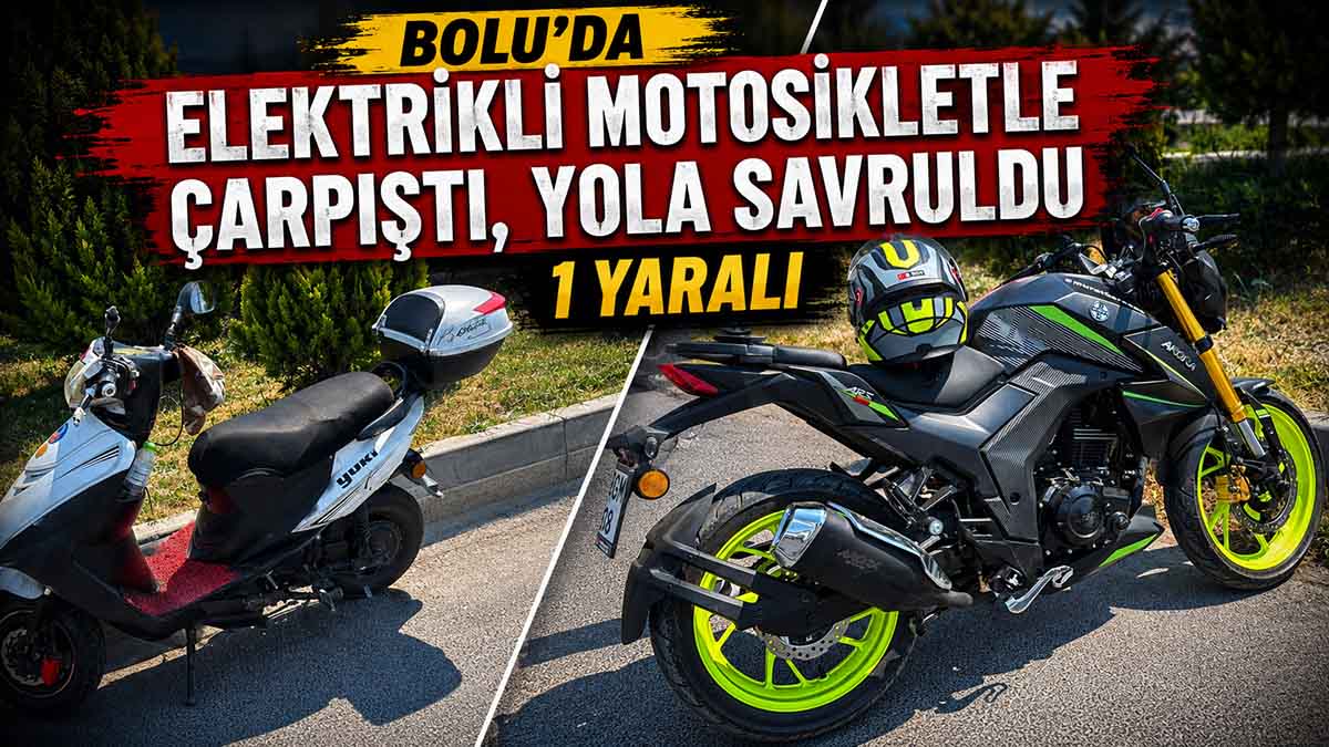 Bolu’da Motosikletler Çarpıştı
