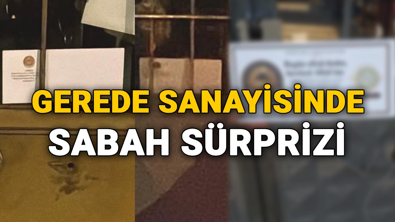 Gerede Sanayisinde Sabah Sürprizi