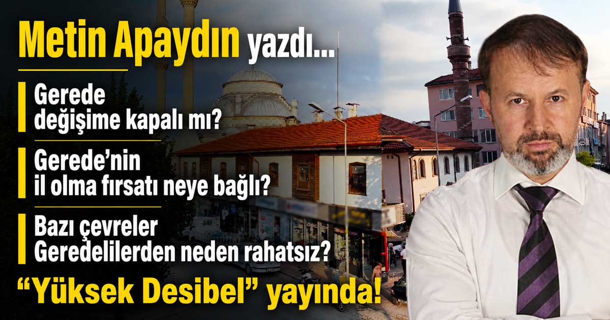 Metin Apaydın, Yüksek Desibel köşe yazısı