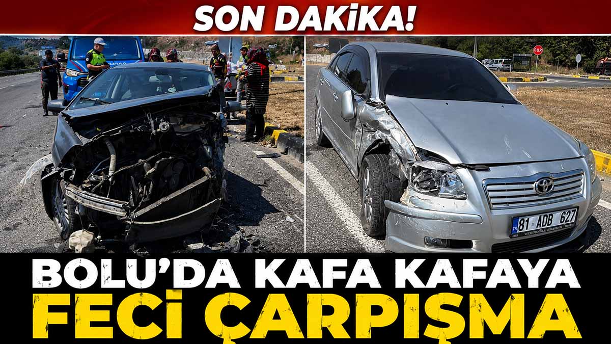 Bolu’da Kafa Kafaya Çarpışma