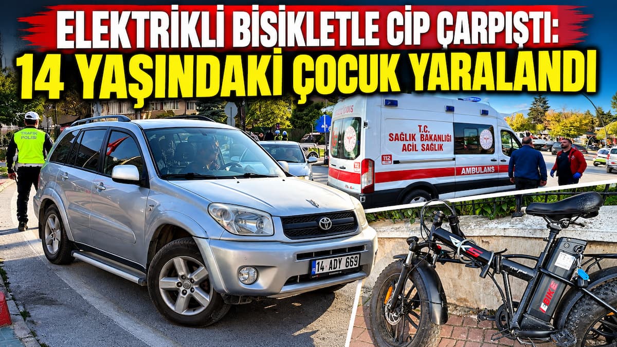 Elektrikli Bisiklet Kazası 14 Yaşında Yaralı