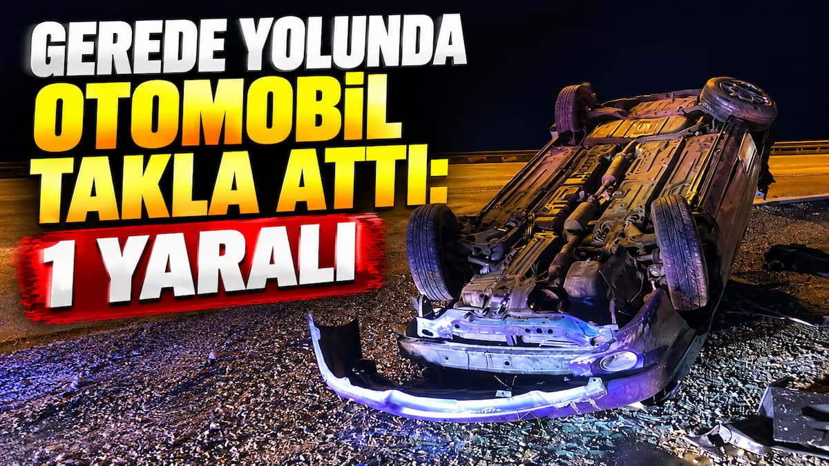 Gece Yolunda Devrilen Otomobil