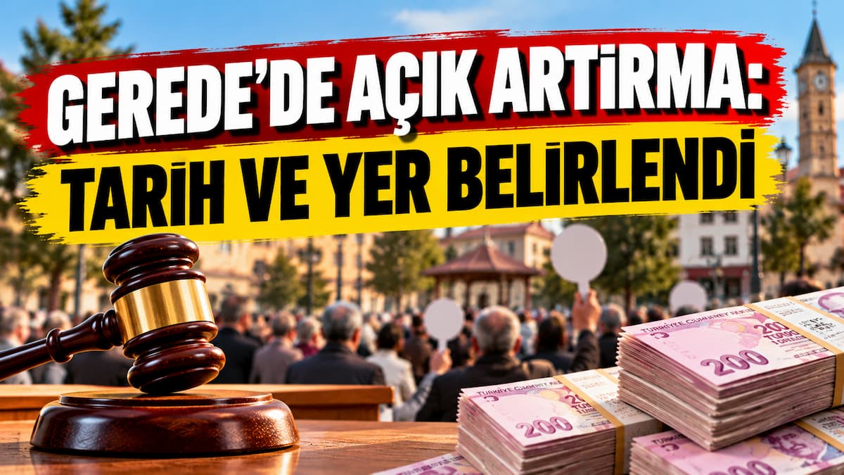 Gerede’de Açık Artırma Duyurusu