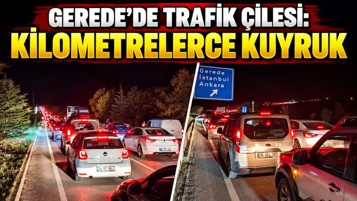 Gerede’de Kilometrelerce Gece Trafiği