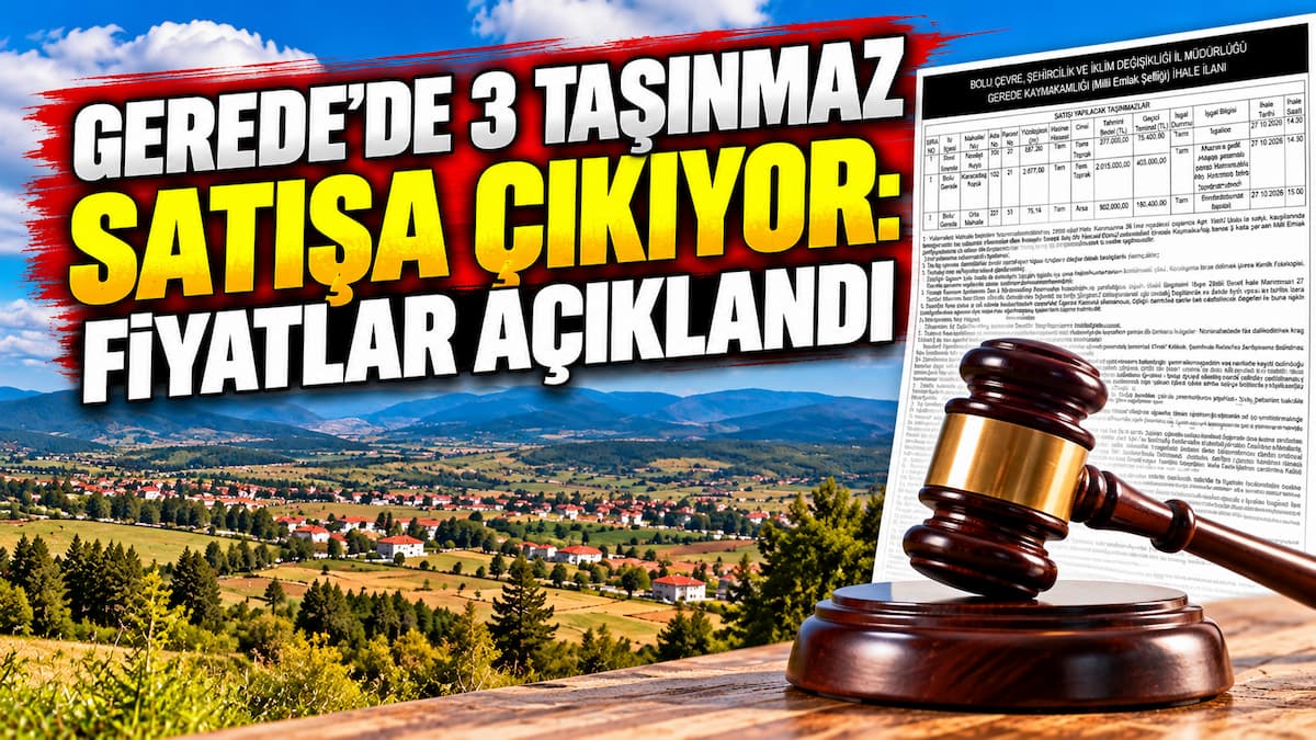 Gerede’de Taşınmaz Satış İlanı