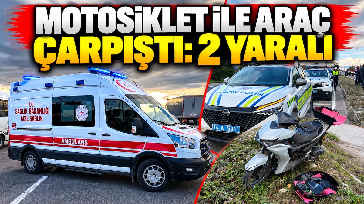 Motosiklet Kazası 2 Yaralı