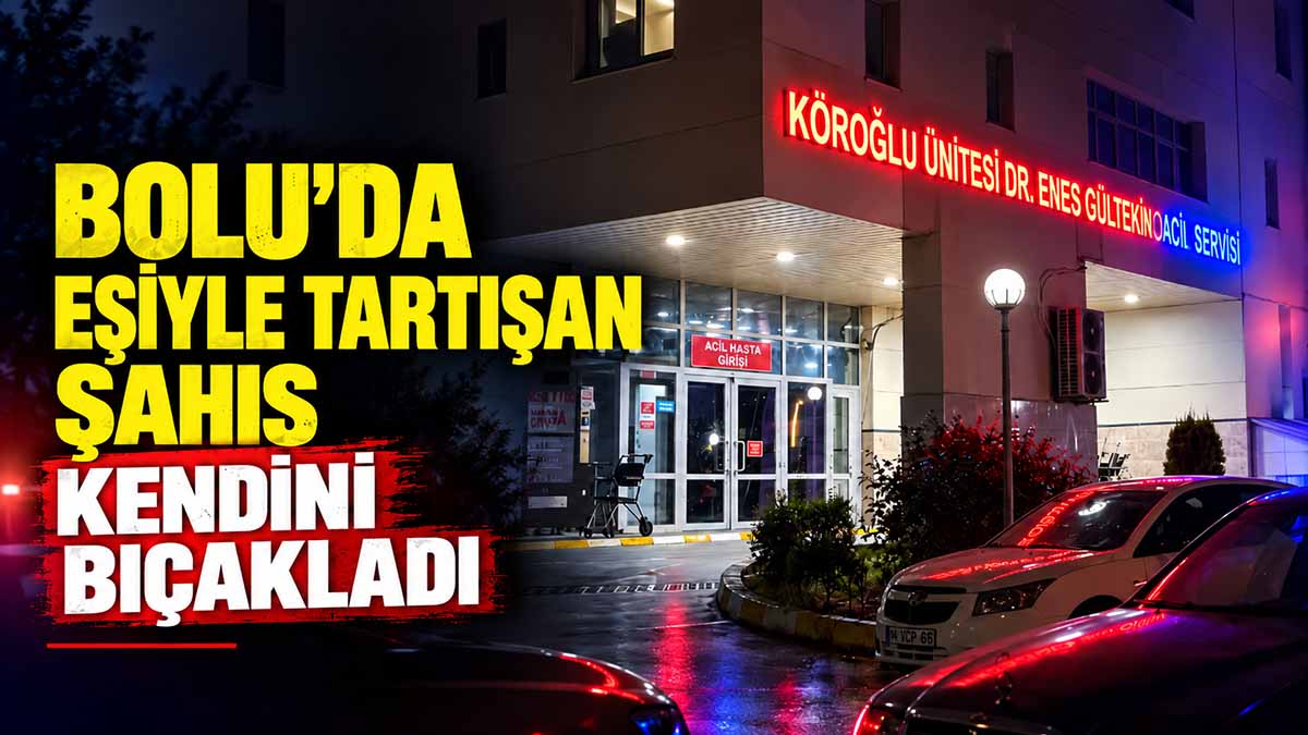 bolu'da eşiyle tartışan şahıs