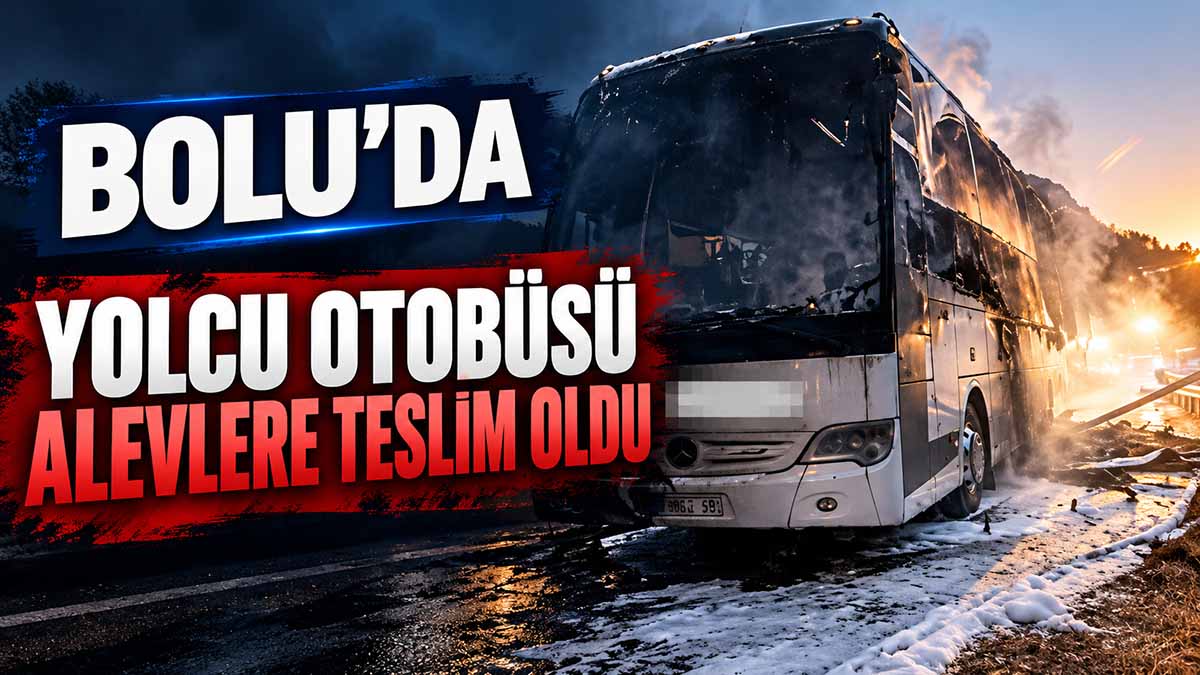 bolu'da yolcu otobüsü