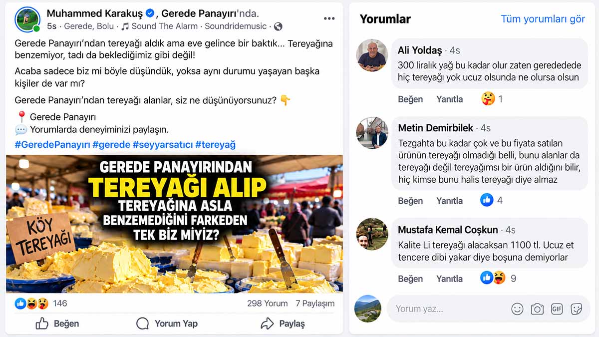 gerede panayır tereyağı