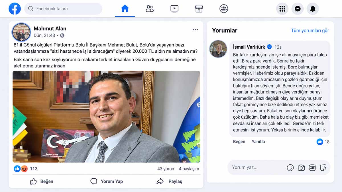 mahmut alan facebook paylaşımı